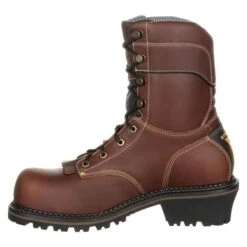 Men's Georgia AMP LT Logger Composite Toe Waterproof Boots -SafeStep Outfitters 4 650 georgia amp lt logger composite toe waterproof brown