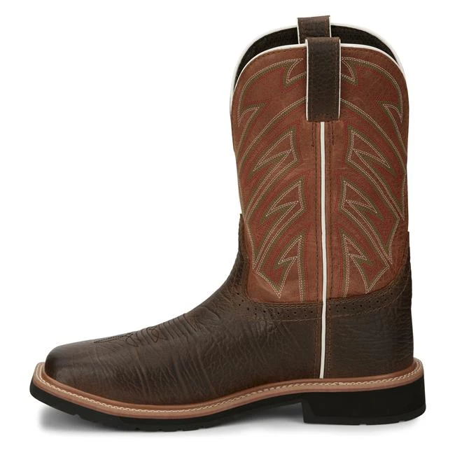 Men's Justin Original Work Boots 11" Electrician Square Toe Steel Toe 7 Men's Justin Original Work Boots 11" Electrician Square Toe Steel Toe - Image 5