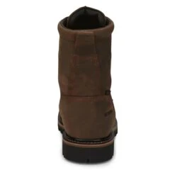 Men's Justin Original Work Boots 8" Pulley Round Toe Met Guard CT WP -SafeStep Outfitters 4 650 justin original work boots 8 pulley round toe met guard ct wp brown