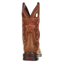 Men's Rocky 11" Branson Saddle Roper Waterproof Boots -SafeStep Outfitters 4 650 rocky 11 branson saddle roper waterproof aztec crazy horse ochre