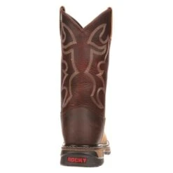 Men's Rocky 11" Original Ride Round Toe Boots -SafeStep Outfitters 4 650 rocky 11 original ride round toe aztec crazy horse bridle brown