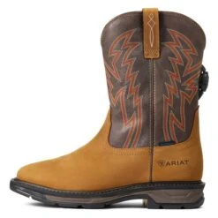 Men's Ariat Workhog XT BOA Waterproof Boots -SafeStep Outfitters 5 650 ariat workhog xt boa waterproof boots aged bark brown