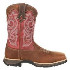 Women's Durango Lady Rebel Composite Toe Waterproof Western Work Boots -SafeStep Outfitters 5 650 durango lady rebel composite toe waterproof western work boots briar brown rusty red