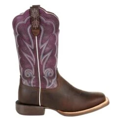 Women's Durango Lady Rebel Pro Ventilated Western Boots -SafeStep Outfitters 5 650 durango lady rebel pro ventilated western boots oiled brown plum