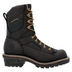 Men's Georgia 9" LTX Logger Waterproof Boots -SafeStep Outfitters 5 650 georgia 9 ltx logger waterproof boots black