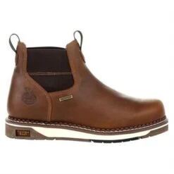Men's Georgia AMP LT Wedge Steel Toe Waterproof Chelsea Boots -SafeStep Outfitters 5 650 georgia amp lt wedge steel toe waterproof chelsea boots brown
