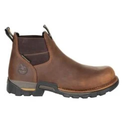 Men's Georgia Eagle One Chelsea Steel Toe Waterproof Work Boots -SafeStep Outfitters 5 650 georgia eagle one chelsea steel toe waterproof work boots brown