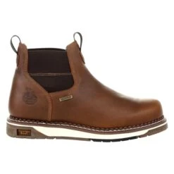 Men's Georgia Wedge Chelsea Waterproof Work Boots -SafeStep Outfitters 5 650 georgia wedge chelsea waterproof work boots brown
