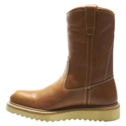 Men's Wolverine 10" Wedge Heel Wellington Boots -SafeStep Outfitters 5 650 wolverine 10 wedge heel wellington brown