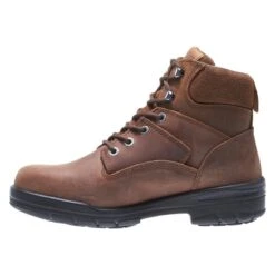Men's Wolverine 6" Leather Durashocks Work Boots -SafeStep Outfitters 5 650 wolverine 6 leather durashocks work canyon
