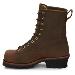 Men's Chippewa Boots 8" Paladin Lace-to-Toe Steel Toe Waterproof -SafeStep Outfitters 6 650 chippewa boots 8 paladin lace to toe steel toe waterproof bay apache