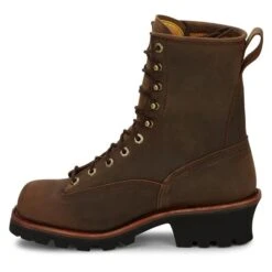 Men's Chippewa Boots 8" Paladin Lace-to-Toe Waterproof -SafeStep Outfitters 6 650 chippewa boots 8 paladin lace to toe waterproof bay apache