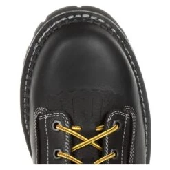 Men's Georgia 9" Low-Heel Logger Waterproof Boots -SafeStep Outfitters 6 650 georgia 9 low heel logger waterproof black