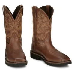 Men's Justin Original Work Boots 11" Handler Square Toe Composite Toe 16 Men's Justin Original Work Boots 11" Handler Square Toe Composite Toe -SafeStep Outfitters 6 650 justin original work boots 11 handler square toe composite toe tan tail
