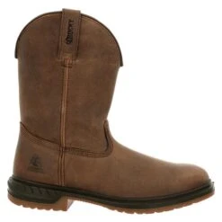 Men's Rocky Worksmart Unlined Western Boots -SafeStep Outfitters 6 650 rocky worksmart unlined western boots dark brown