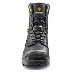 Men's Terra 8" Paladin Internal Met Guard 200G Composite Toe Waterproof Boots -SafeStep Outfitters 6 650 terra 8 paladin internal met guard 200g composite toe waterproof boots black