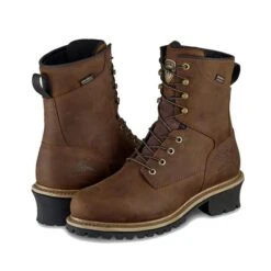 Men's Irish Setter 8" Mesabi Logger Steel Toe Waterproof Boots -SafeStep Outfitters 7 650 irish setter 8 mesabi logger steel toe waterproof brown