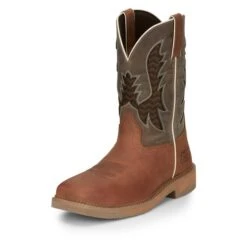 Men's Justin Original Work Boots 11" Square Toe -SafeStep Outfitters 7 650 justin original work boots 11 square toe bolt redwood
