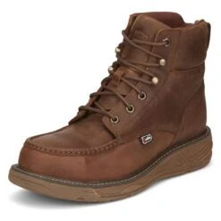 Men's Justin Original Work Boots 6" Wedge Nano Composite Toe Waterproof -SafeStep Outfitters 7 650 justin original work boots 6 wedge nano composite toe waterproof rush barley