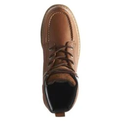 Men's Wolverine 6" Moc-Toe Wedge Heel Boots -SafeStep Outfitters 9 650 wolverine 6 moc toe wedge heel brown
